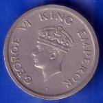 British India 1947 BOMBAY MINT George Vi King One Rupee Coin ANH1335