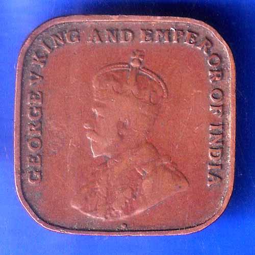 1920 Straits Settlements 1 Cent – George V copper coin ANH3033