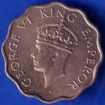 British India 1941  George VI King One Anna Coin ANH1391
