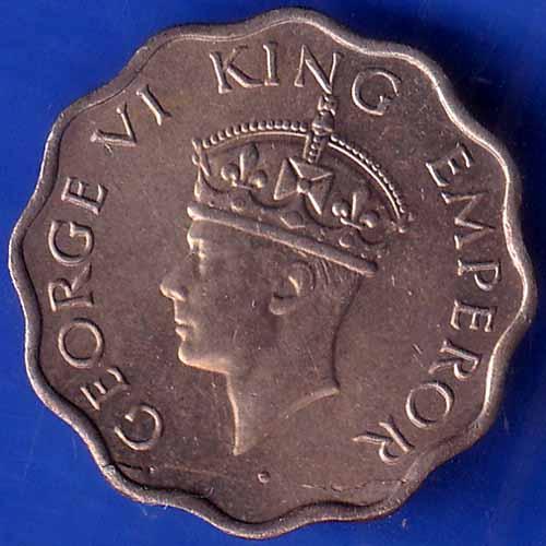 British India 1941  George VI King One Anna Coin ANH1391