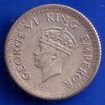 British India 1942 George Vi King Quarter Rupee Coin ANH1434