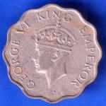 British India 1941 George VI King One Anna Coin ANH2532