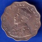 British India 1935 George V King One Anna Coin ANH1392
