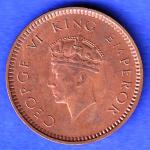 BRITISH INDIA 1940 1/2 PICE GEORGE VI COPPER COIN HSK196