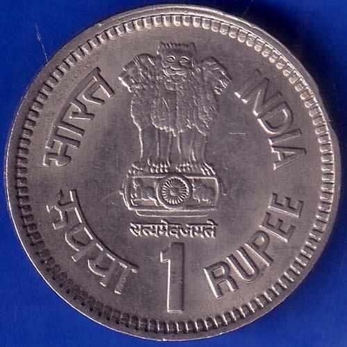 Republic India 1989 Jawaharlal Nehru Centenary 1 Rupee Coin ANH838