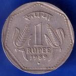 REPUBLIC INDIA 1989 NOIDA MINT ONE RUPEE COIN ANH1040