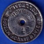 Bank Token State Bank of Mysore Kollegal 42 A D Branch ANH1889