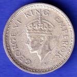 British India 1945 LAHORE MINT George Vi 1/4 Rupee Rare Silver coin HSK792