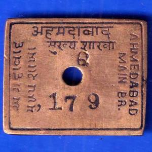 STATE BANK OF INDIA AHMEDABAD MAIN BR. 179 BANK TOKEN ANH1398