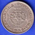 Portuguese India 1958 Goa 1 Escudo Coin ANH3340