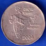 Republic India 2004 National Integration Two Rupee Coin ANH946