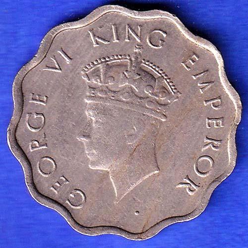 British India 1939 Bombay Mint George VI King 1 Anna Coin ANH3247