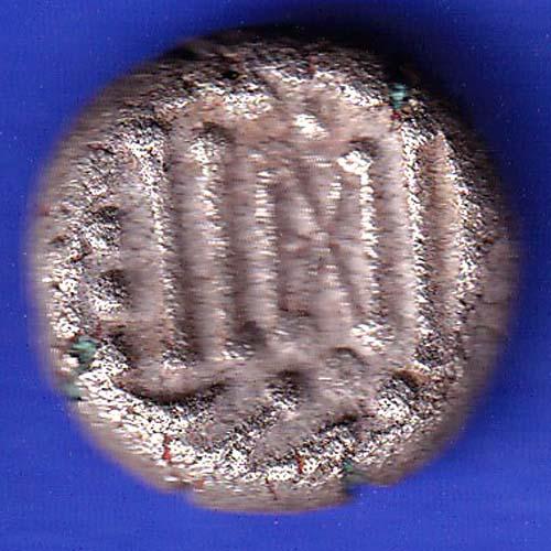 ANCIENT INDIA GADHAYA DYNASTY KING PORTRAIT COIN HSK350
