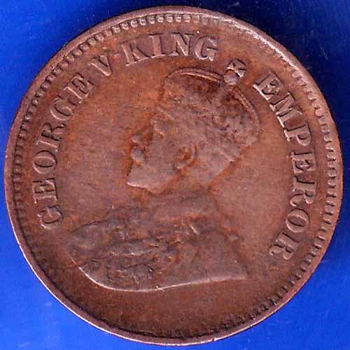 British India 1934 George V King Emperor Half Pice Coin ANH1644