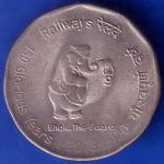 Republic India 2003 Bholu The Guard 150 Glorious Years Of Railway 2 Rupee Coin ANH798