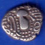 ANCIENT INDIA GADHAYA DYNASTY KING PORTRAIT COIN ANH1150