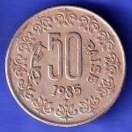 republic india 1985 HYDERABAD MINT 50 paisa SK306
