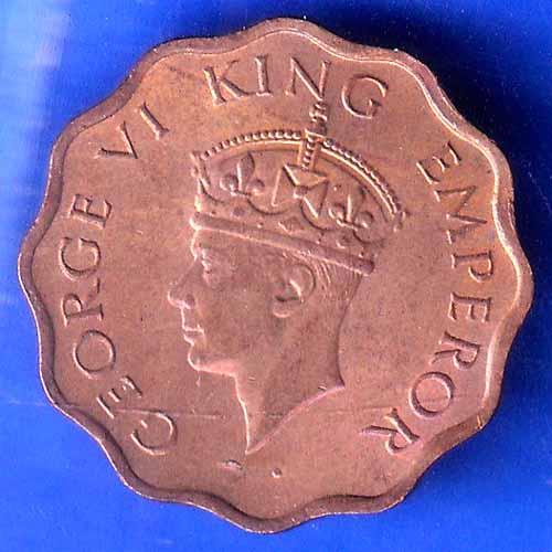 BRITISH INDIA 1942 GEORGE VI 1 ANNAS COIN ANH3007