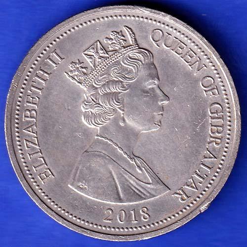 Elizabeth II Queen Of The Gibraltar 2018 One Crown Rare Coin ANH3155