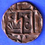 BHUTAN DEB HALF DEB RARE COPPER COIN ANH3250