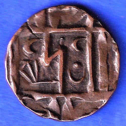 BHUTAN DEB HALF DEB RARE COPPER COIN ANH3250
