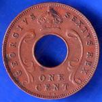 EAST AFRICA 1952 ONE CENTS Georgivs VI REX ET IND.IMP  ANH1997