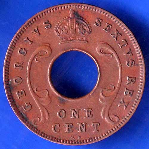 EAST AFRICA 1952 ONE CENTS Georgivs VI REX ET IND.IMP  ANH1997