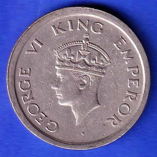 British India 1947 George vi king One rupee bombay mint coin ANH3348