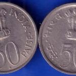 TWO DIFFRENT VERITY OF 50 PAISE ANH698