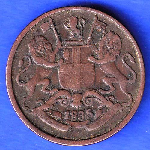 East India Company 1835 One Quarter Anna Copper Coin ANH3298