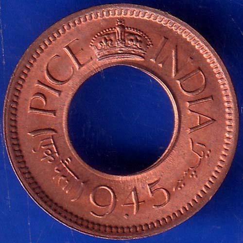 British India 1945 George VI One Pice Copper Coin ANH463