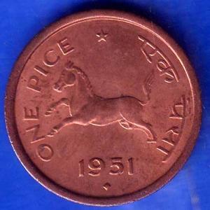 GOVERNMENT OF INDIA 1951 One Pice Coin ANH1171