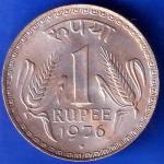 Republic India 1976 One Rupee bombay mint Coin ANH1754