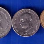 Set of 3 coins republic India 1 rupee, 50 paisa 20 paisa coins ANH1456