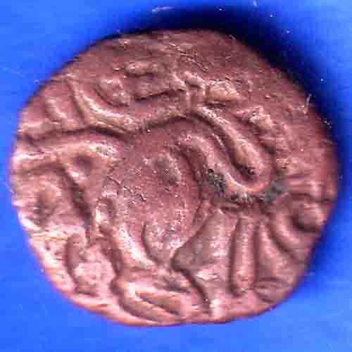 Ancient India Raja Raj Chola Chola Octopus Man Coin ANH3357