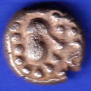 ANCIENT INDIA GADHAYA DYNASTY KING PORTRAIT COIN HSK209