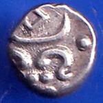 TRAVANCORE STATE RAJARAM VERMA IV SILVER CHUKRAM COIN ANH1732