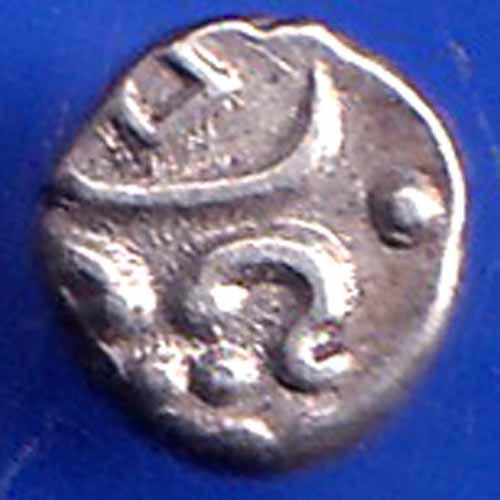TRAVANCORE STATE RAJARAM VERMA IV SILVER CHUKRAM COIN ANH1732