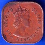 MALAYA AND BRITISH 1961 QUEEN ELIZABETH ONE CENT ANH1057