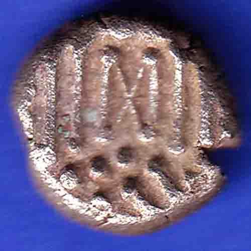 ANCIENT INDIA GADHAYA DYNASTY KING PORTRAIT COIN HSK209
