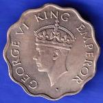 british india 1946 george vi one annas coin HSK407