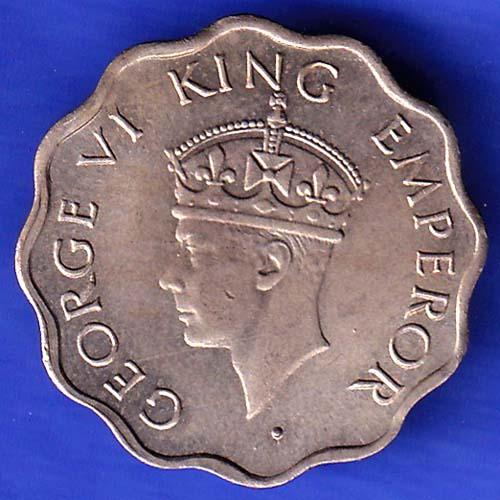 british india 1946 george vi one annas coin HSK407