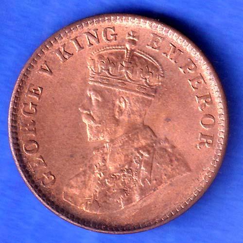 British india 1929 George v one quarter anna copper coin SK1007