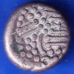 ANCIENT INDIA GADHAYA DYNASTY KING PORTRAIT COIN ANH2606