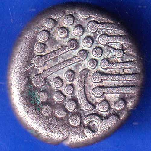 ANCIENT INDIA GADHAYA DYNASTY KING PORTRAIT COIN ANH2606