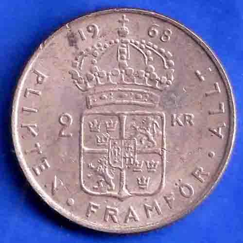 Sweden 2 Kronor – Gustaf VI Adolf 1971 ANH3407