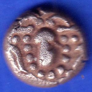 ANCIENT INDIA GADHAYA DYNASTY KING PORTRAIT COIN  SK965