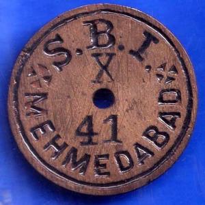 BANK TOKEN STATE BANK OF INDIA MEHMDABAD NO.41 ANH1407
