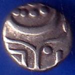 TRAVANCORE STATE RAJARAM VERMA IV SILVER CHUKRAM COIN ANH1457