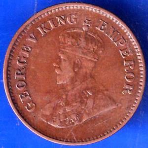 British India 1934 George V King Emperor Half Pice Coin ANH1663